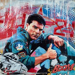 Top Gun by Zinsky - Original Painting on Stretched Canvas sized 30x30 inches. Available from Whitewall Galleries